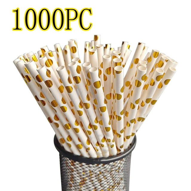 SMihono Kitchen Organizers and Storage Disposable Independent Packaging Coffee Plastic Double Hole Straw (1000pc) Kitchen Gadgets Must Have 2023