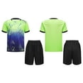 thumbnail image 2 of Raenseen Ensemble de Sport pour Garçons 2 Pcs T-shirts et Shorts Vert Fluorescent 10, 2 of 9