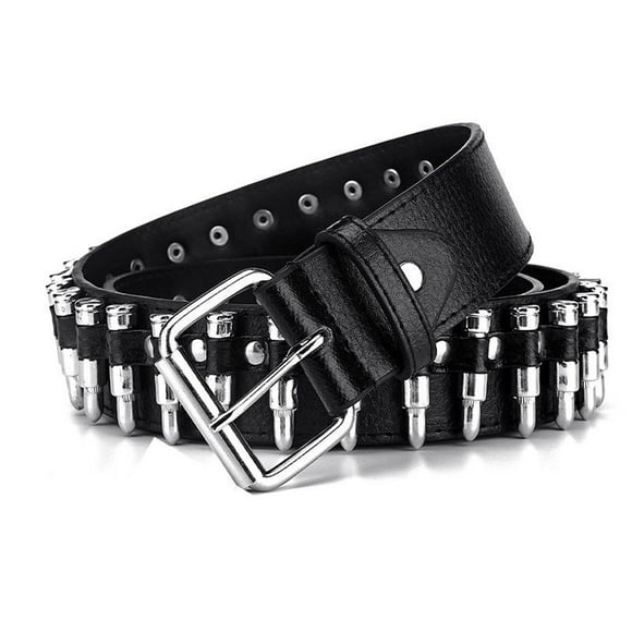 Txlixc Cinturón de hombre y mujer, Remache de bala punk con cinturón artificial Txlixc moda
