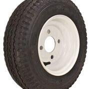 Americana Tire and Wheel Tire/Wheel Assembly 3H290 Tire/Wheel Assembly; K399; Solid Center/2 Piece Welded Steel Construction/Painted/White; ST215 x 60-8 Metric /8.50 x 8 Non Metric