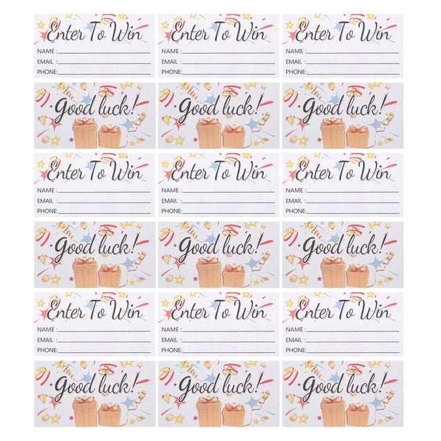 Raindrops 200Pcs Smooth Paper Raffle Tickets with Entry Cards for Carnivals Corporate Events and Parties