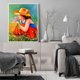 thumbnail image 2 of Cuadros Decorativos Chica recogiendo flores pintura al óleo por números Kits DIY lienzo pared arte imagen artesanal JShteea Nuevos Originales, 2 of 9