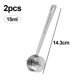 thumbnail image 2 of Cuchara medidora de café de acero inoxidable de 2 piezas, cuchara para café, cuchara para café 1 cucharada, cuchara para café con mango largo adecuada para café en polvo y preparación de café (2, 2 of 5