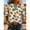 4, variant on Retro Women's Bohemian Print Blouse, Polyester V-Neck Button Down Shirt with Ruffle Puff Short Sleeves, Casual Western Summer Top for Daily Wear