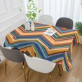 thumbnail image 2 of Yayeee Tablecloths 60" x 120" Rectangle Wrinkle Resistant Party Table Cover, Orange Geometric, 2 of 8