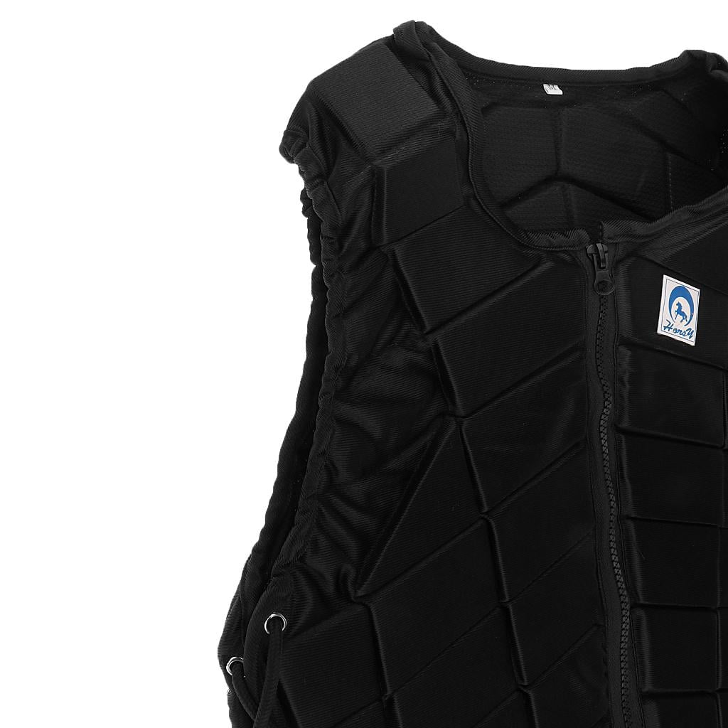 Wswqop Equestrian Riding Vest Safety Protective Vest Eventer Body Protector Black Women Women M