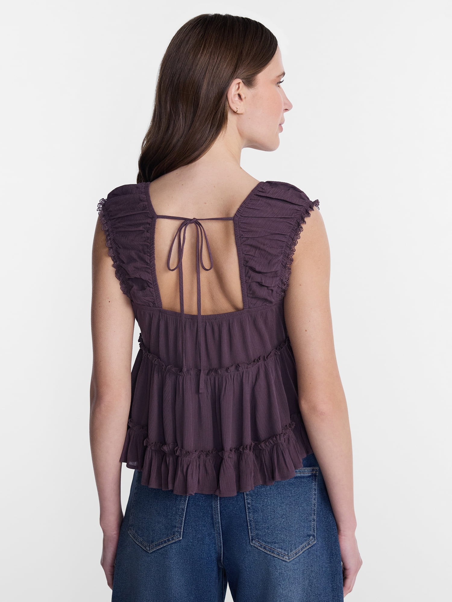 Madden NYC Women’s Lace Trim Top, Sizes XXS-XXL