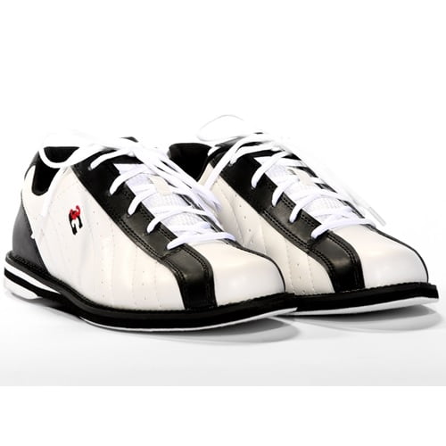3G Kicks White/Black Unisex Bowling Shoes, Size 2