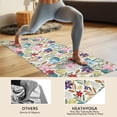 thumbnail image 4 of Pioneer Flower Floral Print Pattern Hot Yoga Mat Towel Non Slip for Hot Yoga - Quick-Drying Yoga Mat Cover with 4 Corner Pockets with Travel Bag - Hot Yoga Towel Non Slip 74"x26", 4 of 6