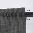 thumbnail image 3 of Black Burlap Texture Sheer Curtains Valances for Windows Farmhouse Vintage Black Chiffon Kitchen Valances for Cafe, Rod Pocket Voile Window Treatments Curtains for Living Room Bedroom, 54"x18", 3 of 9