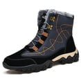 thumbnail image 2 of NOKIO Men'S Snow Boots Men'S High Top Snow Boots Fashion Casual Trainers Breathable Flat Casual Shoes Winter Padded Warm Men'S Boots Men'S Winter Thickened Casual Cotton Shoes, 2 of 5