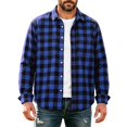thumbnail image 3 of TRUNZI Mens Plaid Long Sleeve Button Down Shirts Regular Fit Work Office Suit Gingham Shirts with 2 Chest Pockets, 3 of 8