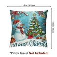 thumbnail image 4 of Ullo0ord Christmas Throw Pillow Covers Snowman Wreath Pillow Cases Standard Size Christmas Tree Square Pillowcase for Sofa Home Decor at Living Bedroom Outdoor, 4 of 7