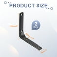 thumbnail image 2 of Uxcell 2Pcs Soportes de Estante Flotante, Soportes de Estante de Pared de Alta Resistencia de 5 x 5 Pulgadas, Soportes de Ángulo de Acero para Estantes de Madera, Armarios, Soporte de Encimera, Negro, 2 of 6