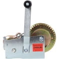thumbnail image 2 of S-HOME 2500LBS Hand Winch, 32.8FT Blue Strap, Dual-Speed 4:1/2.4:1 Gear, Two-Way Ratchet for Trailer, Boat, ATV, 2 of 10