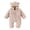 czb# Light Gray277, variant on CUZIBR Baby Toddler Girls Romper Outfit Suit Solid Color Long Sleeve Full Zip Up Fuzzy Hooded Jumpsuit Footies Kids Boys One Piece Winter Thermal Warm Snowsuit Clothes Bodysuit,Beige,0-3 Months
