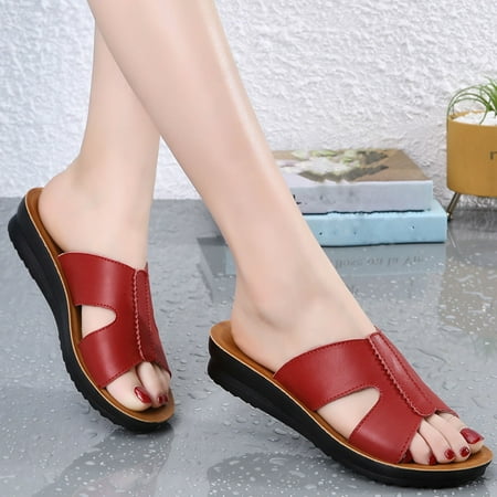 

AXXD Wedge Sandals for Women Summer Shoes Open Toe Thick Bottom Roman Beach Sandals