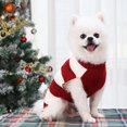 thumbnail image 3 of Classic Red Snow Pet Turtleneck Dog Sweater Puppy Kitten Cats Apparel Clothes, 3 of 7