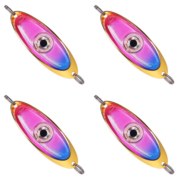Señuelo Pesca Con Forma Ojo Subacuático Accesorios Impermeables () Púrpura