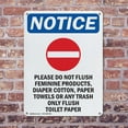 thumbnail image 4 of (2 Pack) Please Do Not Flush OSHA Notice Sign 12 Inch X 18 Inch Indoor / Outdoor Rust-Free Aluminum Metal Signs for Workplace, Workshop, and Construction Site, Made in the USA, 4 of 8