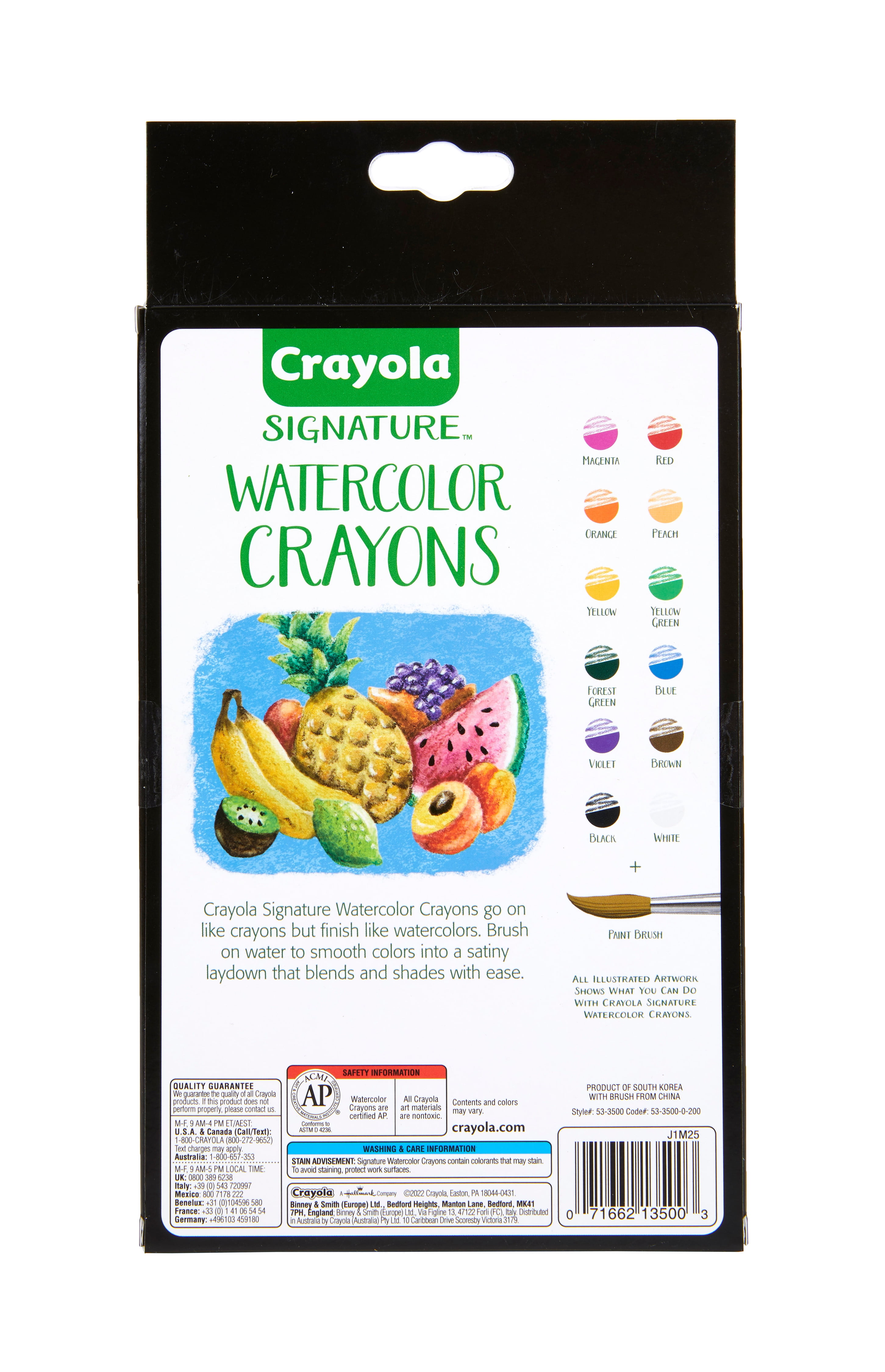 Crayola Signature Watercolor Crayon Sticks Paint Set, 12 Ct, Adult & Teen Stocking Stuffers, Holiday Arts and Crafts