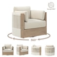 thumbnail image 3 of CHITA Outdoor Wood Patio Furniture Swivel Chair, 3 of 11
