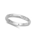 thumbnail image 4 of Clear CZ High Polish Star Promise Ring .925 Sterling Silver Band White Jewelry Female Size 7, 4 of 4