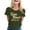 Army Green, variant on Womens Work T Shirts Tops Elegant Wedding Letter Print Classic Crew Neck Tees