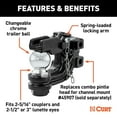 thumbnail image 2 of CURT 45920 Channel Mount Pintle Attachment with 2-5/16-Inch Ball, 13,000 lbs, Shank Required, 2 of 4