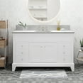 thumbnail image 2 of GDF Studio Neil Contemporary 48" Wood Single Sink Bathroom Vanity W/ Marble Counter Top, 2 of 7
