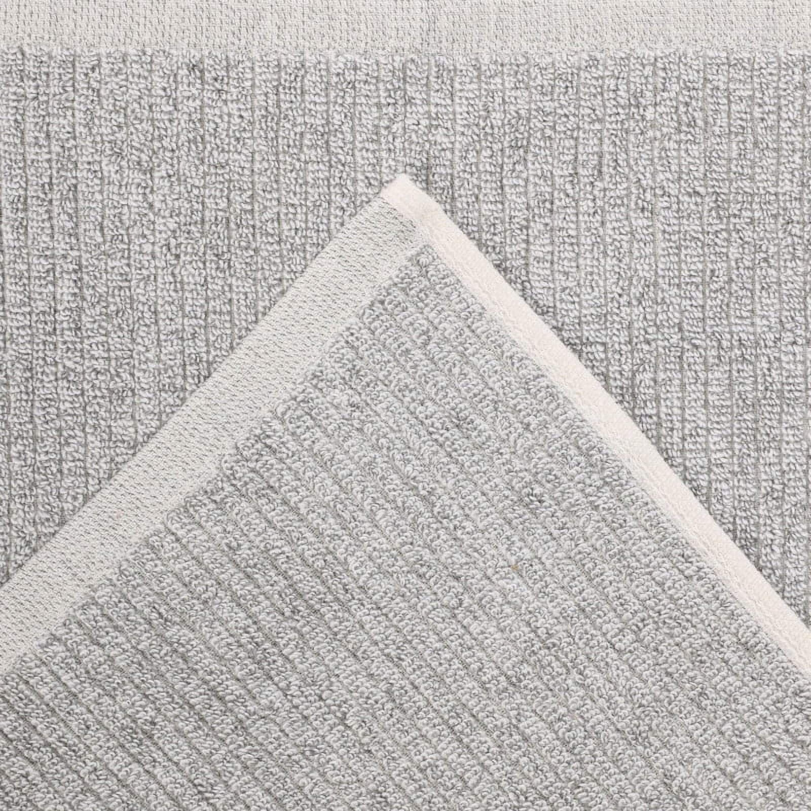 Superior Destin Viscose 8 Piece Cotton Blend Towel Set, Medium Weight Soft Towels, Platinum