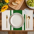 thumbnail image 4 of Green Vintage Placemats Set of 12, Geometric Stripes Simple Lines Placemats for Dining Table, Place Mats for Kitchen Tabletop, Waterproof Wipeable Dining Table Mats Set, 4 of 9