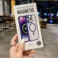 thumbnail image 2 of Hardware Strong Magnetic Attraction [metal Lens Frame+buttons] Suitable For IPhone 15, 14, 13, 12, 13 Pro Max 15Plus, 14Plus Transparent Acrylic Phone Case, 2 of 4