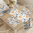 thumbnail image 2 of Ambesonne Geometric Table Runner & Placemats, Traditional, Placemat 4 pcs + Runner 14"x90", Orange Grey White, 2 of 2