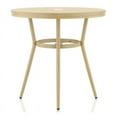 thumbnail image 2 of Furniture of America Devey Aluminum Patio 32-in Bistro Table and Yellow Chairs, 2 of 11
