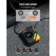 AstroAI Tire Inflator Air Compressor 12V DC, Digital Pressure Gauge Car Tire Pump 150 PSI, Auto Shutoff, Electric Air Pump for Car Tires, Bicycles, Other Inflatables