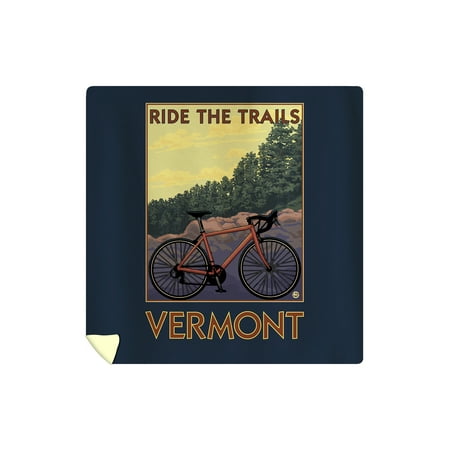 Vermont Fiber Designs Vermont - Bicycle Scene - Lantern Press Artwork (88x88 Queen Microfiber Duvet Cover) ()
