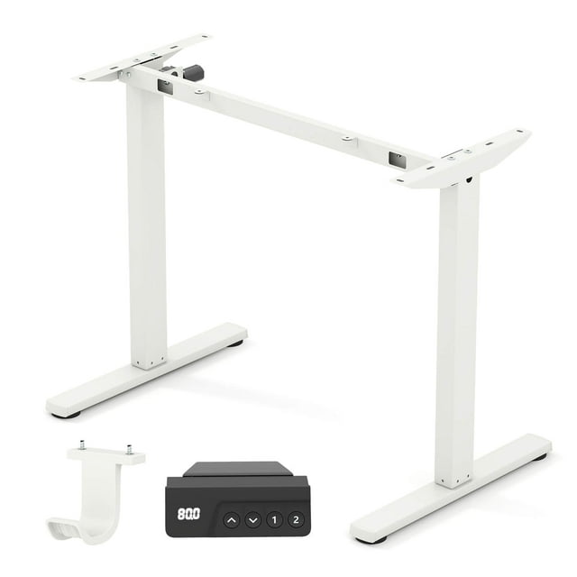 Costway Electric Standing Desk Frame with LED Display Memory Positions for 40"-48" Desktop White