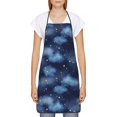 thumbnail image 2 of Naloa 1Pack Adjustable Bib Apron Waterdrop Resistant Cooking Kitchen Aprons for Women Men Chef, Starry Sky Print, 2 of 5