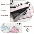 thumbnail image 6 of Entryway Rug 2'x3', Happy Easter Small Rug for Kitchen Bathroom Door Mat Indoor Entrance, Cute Lovely Colorful Rabbits Silhouette Pink Checkered Non-Slip Area Rugs Floor Mats Carpet Front Door Rugs, 6 of 8