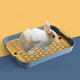 thumbnail image 3 of Pet Toilet Anti-Turnover Litter Box Trainer Corner Toilet Pet Cleaning Supplies for Rabbit Chinchilla Guinea Pig, 3 of 9