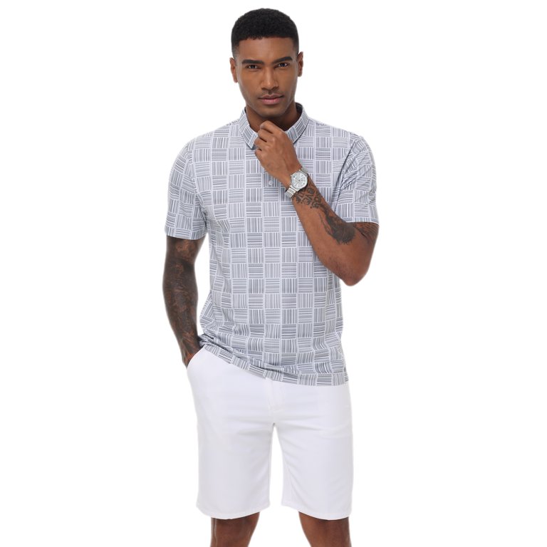 Weilanxin Men's Striped Golf Polo Shirt photo 4