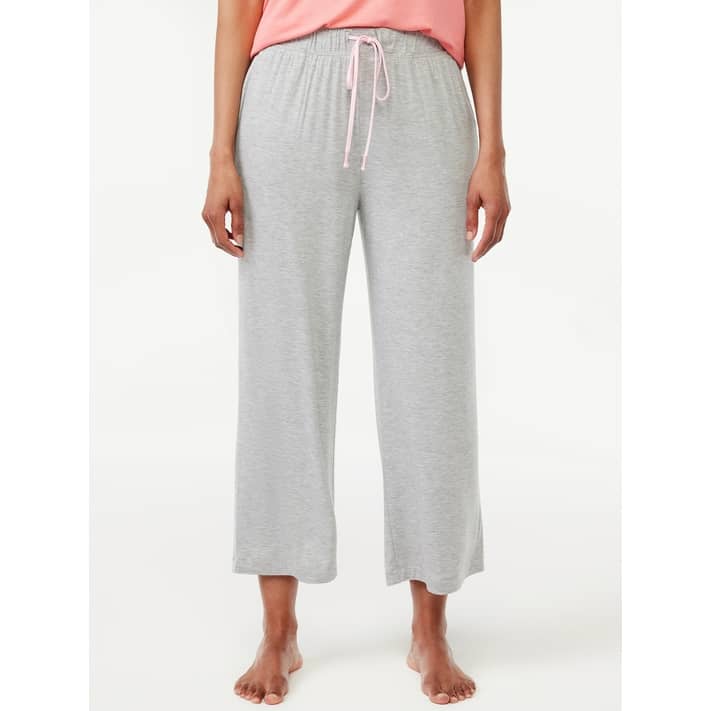 Joyspun Women's Cropped Knit Sleep Pants, Sizes S to 3X - Walmart.com