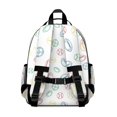 thumbnail image 3 of Football and Rugby White Pattern Cute School Backpack Bag for School with Padded Back and Adjustable Shoulder Straps 15.25"x11.5"x5.25", 3 of 5