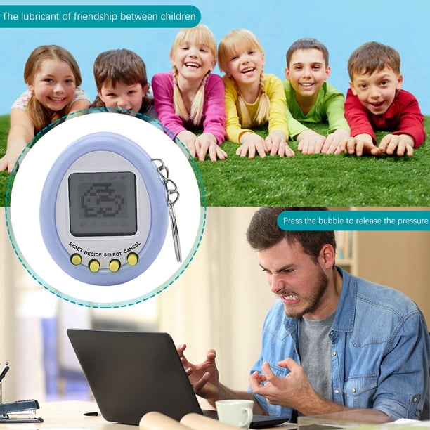 Consola de juegos electrónica digital para mascotas Juguetes electrónicos nostálgicos virtuales para mascotas (Azul)