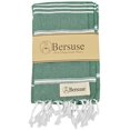 thumbnail image 4 of Bersuse Serviette Turque 100% Coton Anatolie, Vert Forêt, 4 of 4