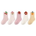 thumbnail image 1 of Bas Automne et Hiver Préservation de la Chaleur Chaussettes Confortables Motif Floral Mignon à la Mode, 1 of 2