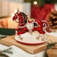 thumbnail image 1 of Llavero de aleación con diamantes de imitación de caballo de dibujos animados | Adornos navideños y pequeños regalos | Accesorios para coche con hebilla de metal | Colores: negro, blanco y rojo, 1 of 5