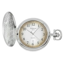Tissot Savonnette Quartz Graded Brown Dial Steel Men's Pocket Watch T862.410.19.292.00
