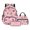 Pink Strawberry Bow Plaid, variant on Xoenoiee Music Note Print Backpack with Lunch Bags and Pencil Case Set of 3 Elementary School Bags Bookbag for Kids Girls Teens Large Capacity Bagpack Rucksack Travel Outdoor Daypack